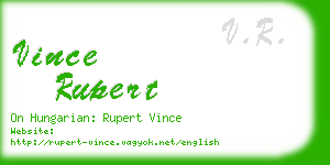 vince rupert business card